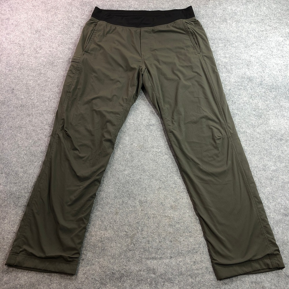 Lululemon Mens ABC Jogger Pants 34 Olive Green Textured Active Hiking Cargo